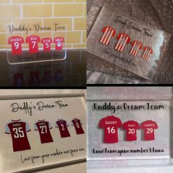 Personalised Father’s Day football shirt plaque