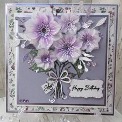 Luxury Handmade Birthday - Happy Birthday bouquet in Amethyst with cute Mum bouquet tag