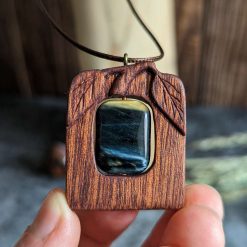 Mahogany with blue tiger eye