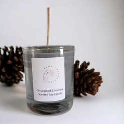 Cedarwood & Jasmine Natural Soy Wax Candle, Hand Poured With a Masculine Woody Fragrance, Perfect for a Gift for Men 3 Cedarwood & Jasmine Natural Soy Wax Candle, Hand Poured With a Masculine Woody Fragrance, Perfect for a Gift for Men 3