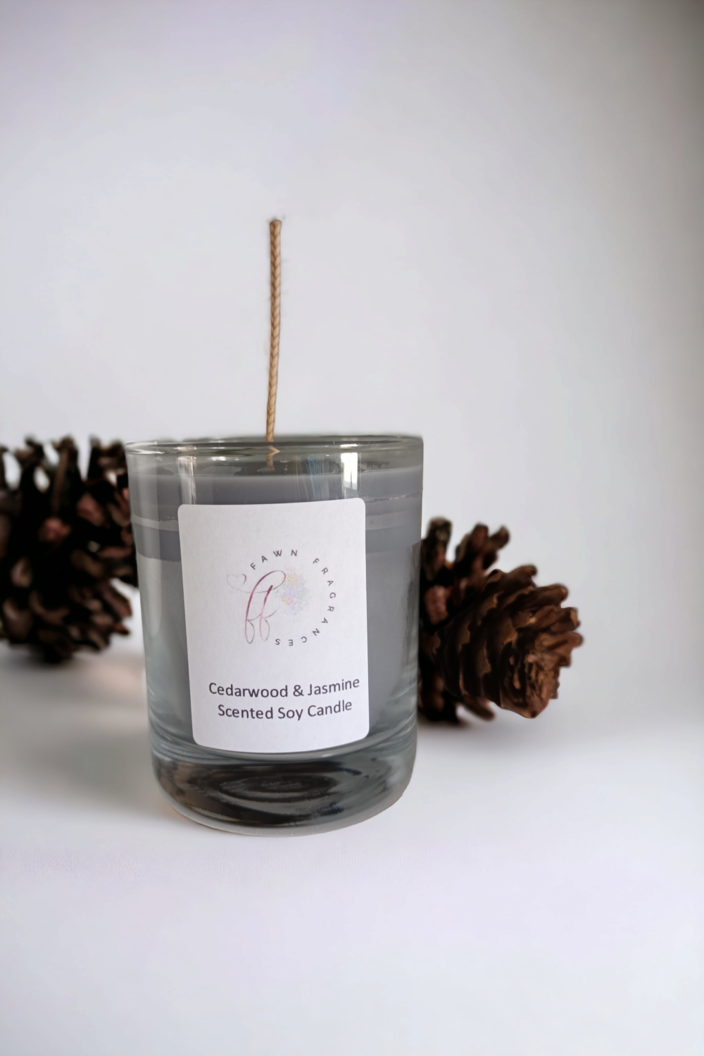 Cedarwood & Jasmine Natural Soy Wax Candle, Hand Poured With a Masculine Woody Fragrance, Perfect for a Gift for Men Cedarwood & Jasmine Natural Soy Wax Candle, Hand Poured With a Masculine Woody Fragrance, Perfect for a Gift for Men