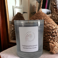 Cedarwood & Jasmine Natural Soy Wax Candle, Hand Poured With a Masculine Woody Fragrance, Perfect for a Gift for Men 2 Cedarwood & Jasmine Natural Soy Wax Candle, Hand Poured With a Masculine Woody Fragrance, Perfect for a Gift for Men 2