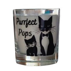 Purrfect Pops Design Scented Candle In Glass Container 30cl Dark Honey and Tobacco Fragrance