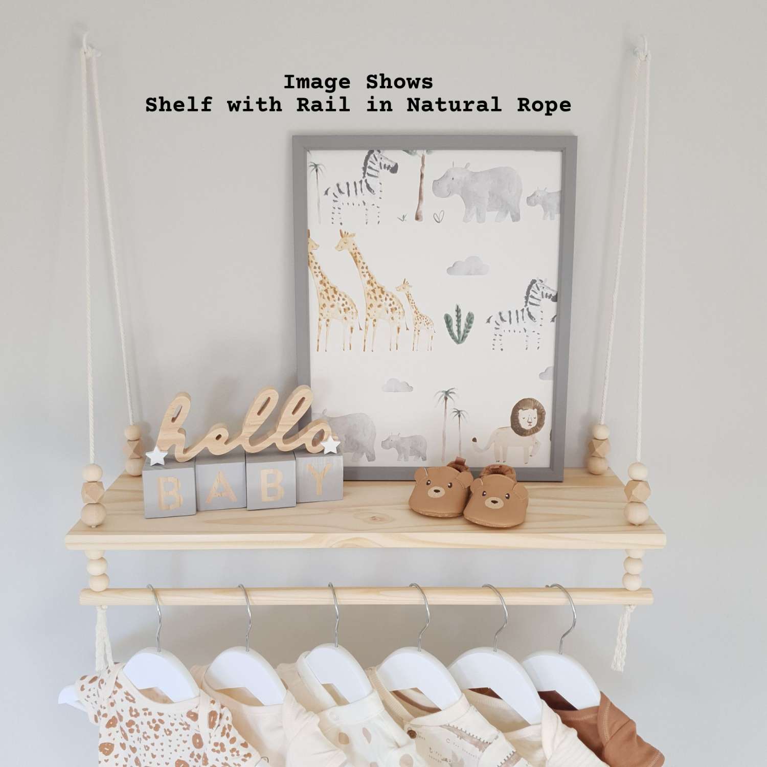 Nursery Shelf with Clothes Rail, Rope Shelf, Swing Shelf, Nordic Style Hanging Shelf, Wooden Shelf, Bedroom Shelf, Floating Shelf, Nursery Decor, Nursery Shelves with Hanging Rail, Pine Shelf Nursery Shelf with Clothes Rail, Rope Shelf, Swing Shelf, Nordic Style Hanging Shelf, Wooden Shelf, Bedroom Shelf, Floating Shelf, Nursery Decor, Nursery Shelves with Hanging Rail, Pine Shelf