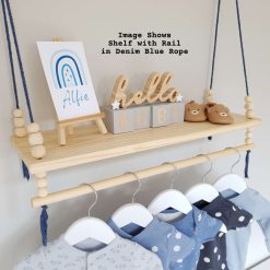 Nursery Shelf with Clothes Rail, Rope Shelf, Swing Shelf, Nordic Style Hanging Shelf, Wooden Shelf, Bedroom Shelf, Floating Shelf, Nursery Decor, Nursery Shelves with Hanging Rail, Pine Shelf 10 Nursery Shelf with Clothes Rail, Rope Shelf, Swing Shelf, Nordic Style Hanging Shelf, Wooden Shelf, Bedroom Shelf, Floating Shelf, Nursery Decor, Nursery Shelves with Hanging Rail, Pine Shelf 10