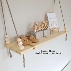 Nursery Shelf with Clothes Rail, Rope Shelf, Swing Shelf, Nordic Style Hanging Shelf, Wooden Shelf, Bedroom Shelf, Floating Shelf, Nursery Decor, Nursery Shelves with Hanging Rail, Pine Shelf 8 Nursery Shelf with Clothes Rail, Rope Shelf, Swing Shelf, Nordic Style Hanging Shelf, Wooden Shelf, Bedroom Shelf, Floating Shelf, Nursery Decor, Nursery Shelves with Hanging Rail, Pine Shelf 8