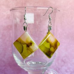 Earrings - Pink/Green Sea-Glass