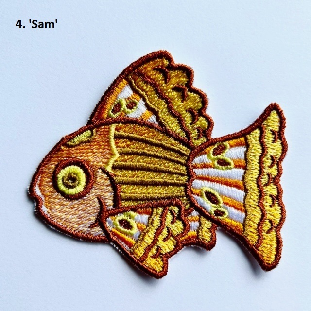 Fish 4 Sam Iron-On Embroidered Patch - Fantasy Fishes 4