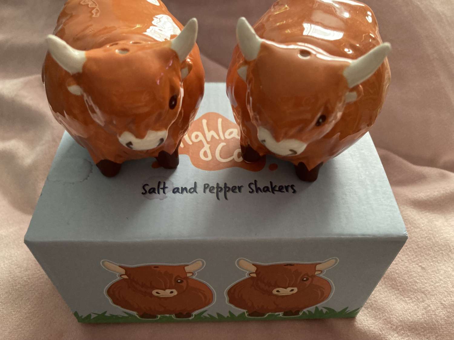 Highland cow salt and pepper pots MadeMe