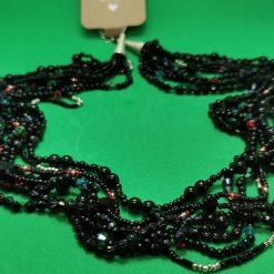 Black multi-strand necklace