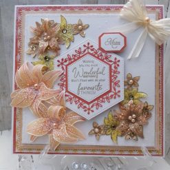 Luxury Handmade Birthday - Mum Birthday, with Lilly flower spray & sentiment