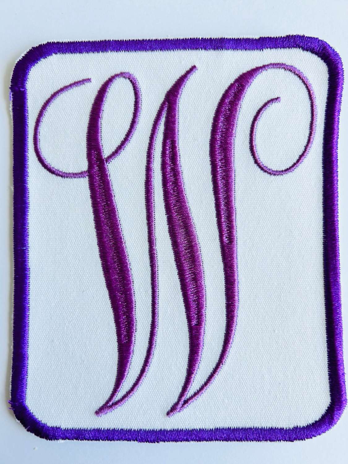 Iron-on Embroidered Personalised Monogram Patch - Large Iron-on Embroidered Personalised Monogram Patch - Large