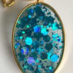 Pendant - Blue/Gold Sparkle 1 Pendant - Blue/Gold Sparkle 1
