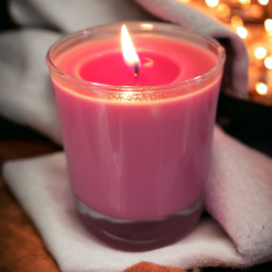 Fruity Black Cherry Scented Soy Candle in Glass Jar Container, Perfect Teacher or Housewarming Gift