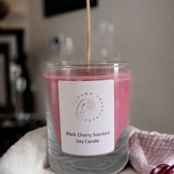 Fruity Black Cherry Scented Soy Candle in Glass Jar Container, Perfect Teacher or Housewarming Gift 2 Fruity Black Cherry Scented Soy Candle in Glass Jar Container, Perfect Teacher or Housewarming Gift 2
