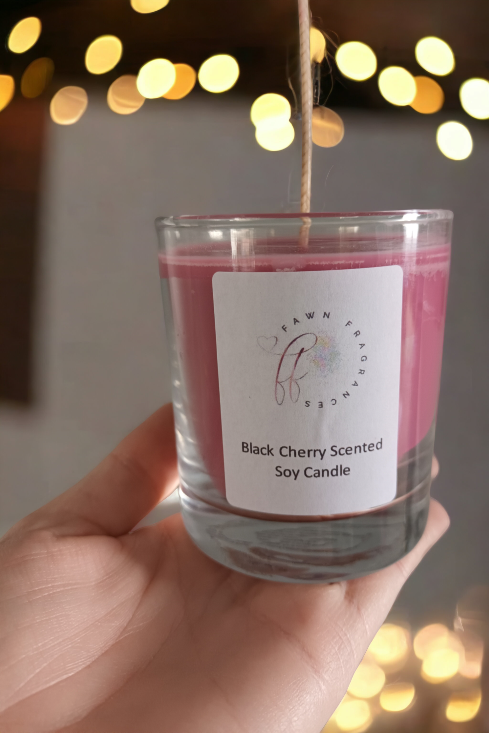 Fruity Black Cherry Scented Soy Candle in Glass Jar Container, Perfect Teacher or Housewarming Gift Fruity Black Cherry Scented Soy Candle in Glass Jar Container, Perfect Teacher or Housewarming Gift