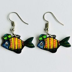 Earrings - Striped Fish