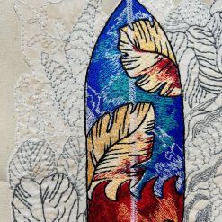 Embroidered Long-Handled Cotton Tote - Surfboard 2 Embroidered Long-Handled Cotton Tote - Surfboard 5