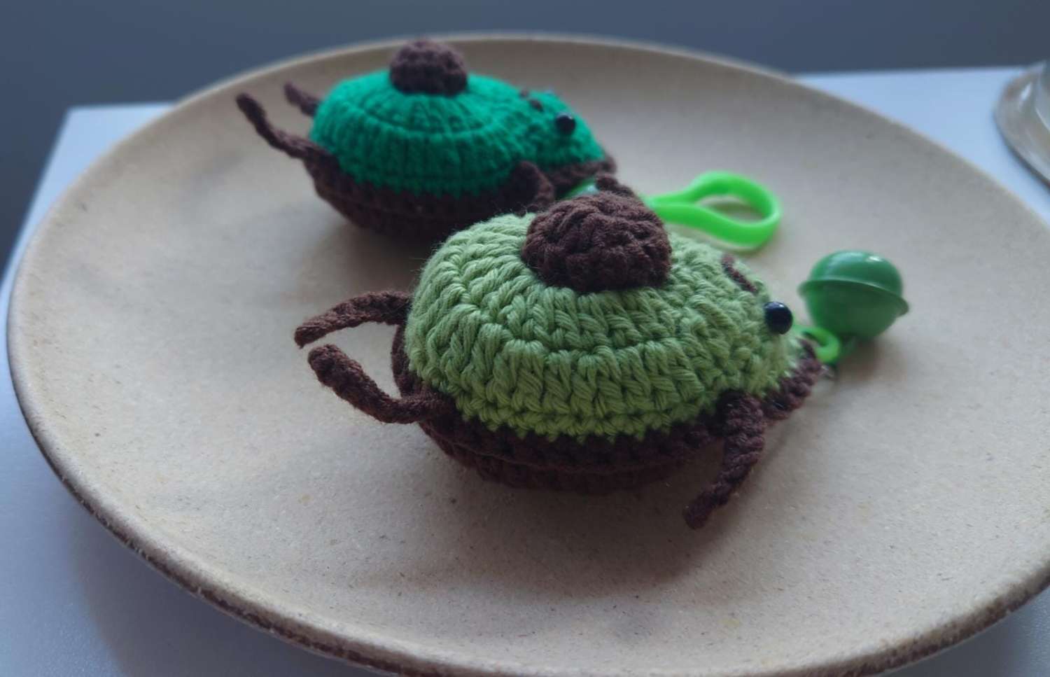 Handmade Crochet Little Avocado Keychain Handmade Crochet Little Avocado Keychain