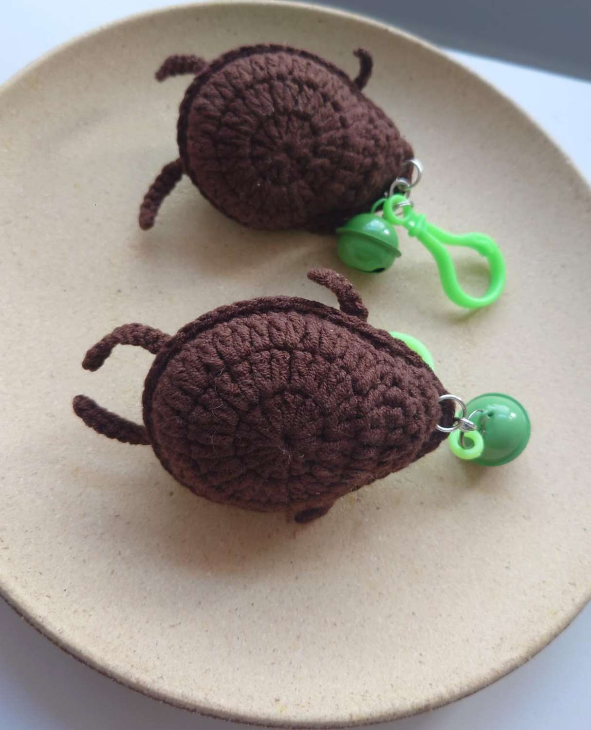 Handmade Crochet Little Avocado Keychain Handmade Crochet Little Avocado Keychain