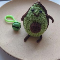 Handmade Crochet Little Avocado Keychain 2 Handmade Crochet Little Avocado Keychain 2