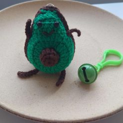 Handmade Crochet Little Avocado Keychain 3 Handmade Crochet Little Avocado Keychain 3