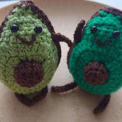 Handmade Crochet Little Avocado Keychain 1 Handmade Crochet Little Avocado Keychain 1