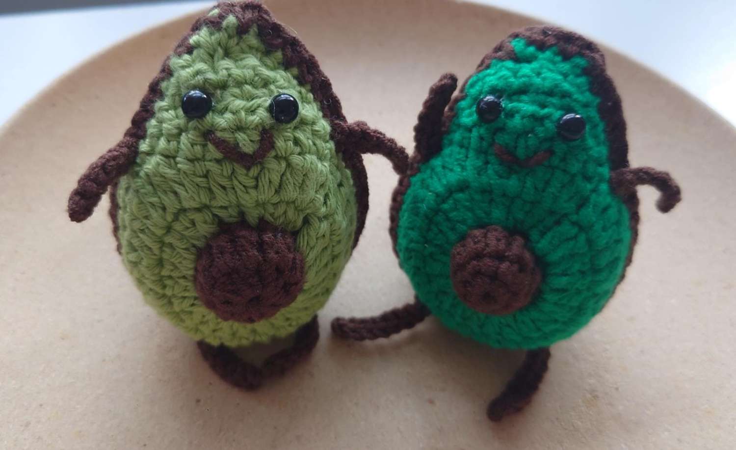 Handmade Crochet Little Avocado Keychain Handmade Crochet Little Avocado Keychain