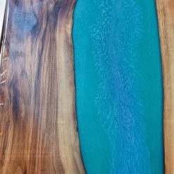 Custom made walnut live edge epoxy resin table 10