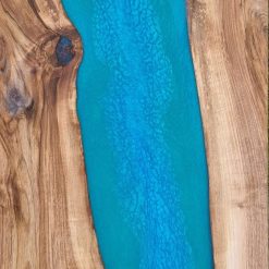 Custom made walnut live edge epoxy resin table 5