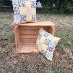 Vintage look patchwork cushion 15" x 15" 7 Vintage look patchwork cushion 15" x 15" 7