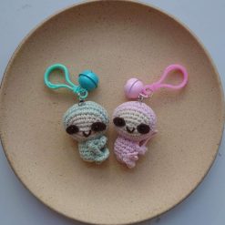Handmade Crochet Little Sloth Keychain 1 Handmade Crochet Little Sloth Keychain 1