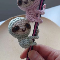 Handmade Crochet Little Sloth Keychain 2 Handmade Crochet Little Sloth Keychain 2