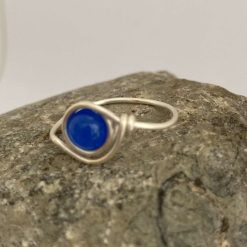 Sapphire Minimalist Ring 2