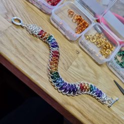 Rainbow Viperscale Chainmail Bracelet