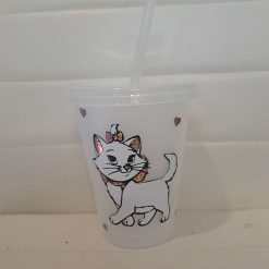 The aristocats cold cup with straw and lid