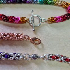 Byzantine Weave Bracelets Handcrafted Chainmail 4 Byzantine Weave Bracelets Handcrafted Chainmail 4