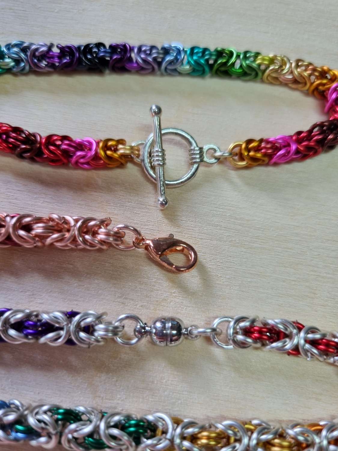 Byzantine Weave Bracelets Handcrafted Chainmail Byzantine Weave Bracelets Handcrafted Chainmail