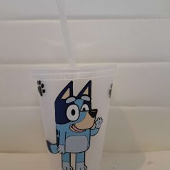 Bluey cold cup with lid and straw