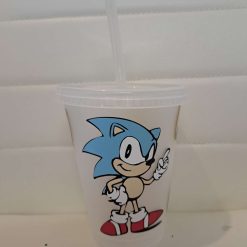 Sonic cold cup with straw and lid