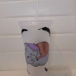 Dumbo cold cup with lid and straw