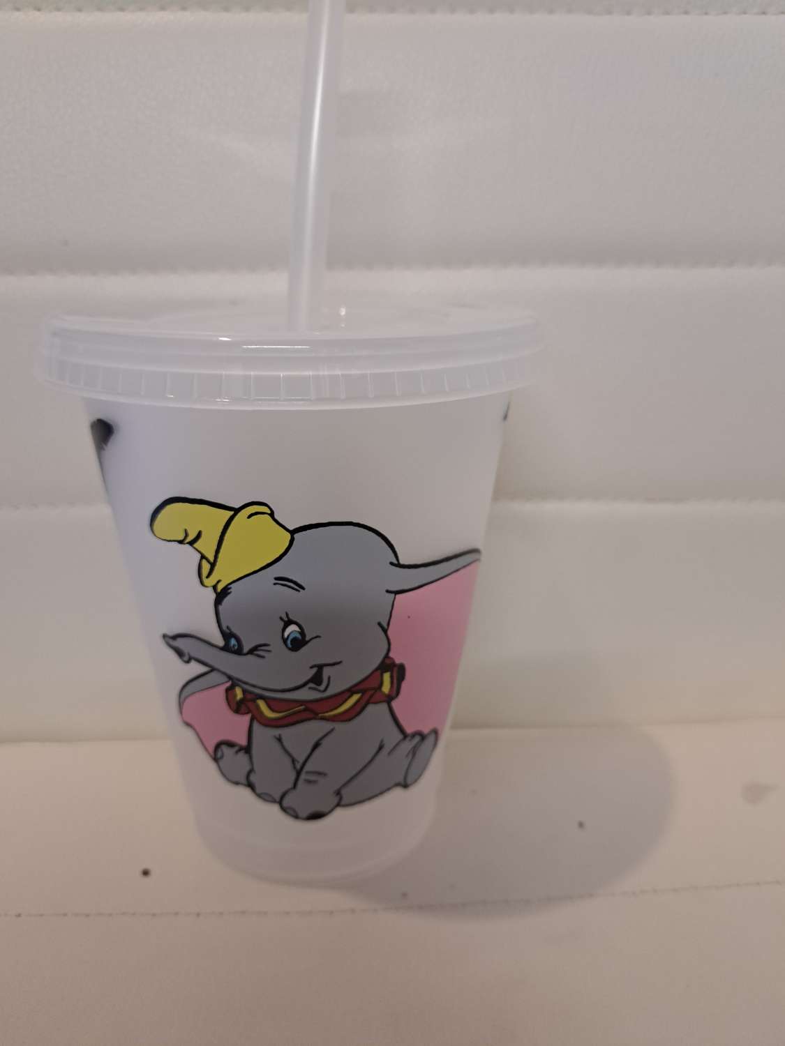 Dumbo cold cup with straw and lid Dumbo cold cup with straw and lid