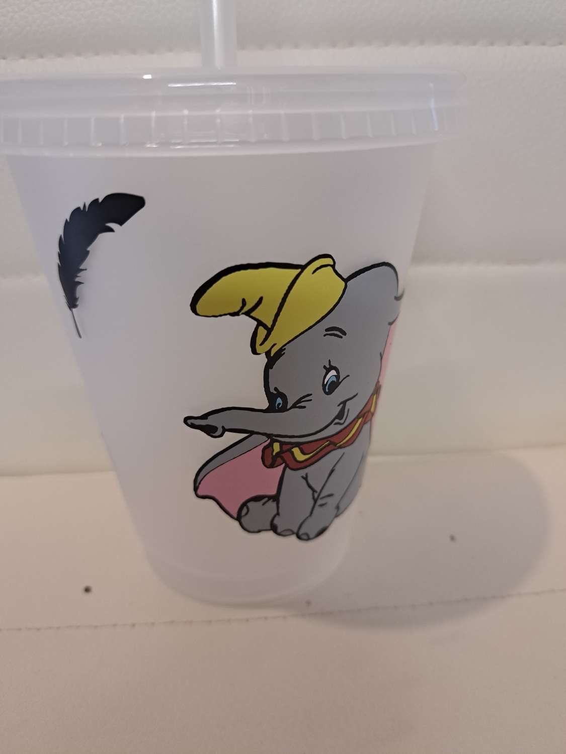 Dumbo cold cup with straw and lid Dumbo cold cup with straw and lid