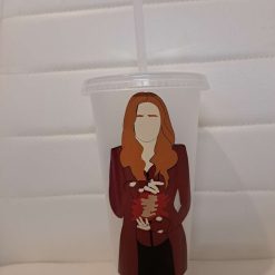 Scarlet witch cold cup with lid and straw