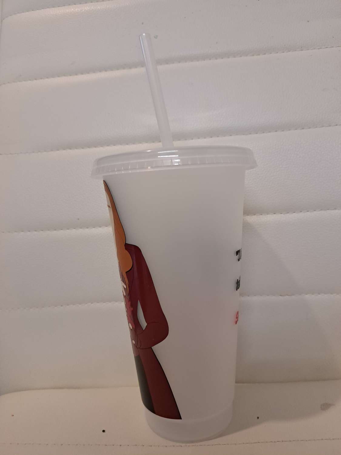 Scarlet witch cold cup with lid and straw Scarlet witch cold cup with lid and straw