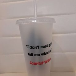 Scarlet witch cold cup with lid and straw 2 Scarlet witch cold cup with lid and straw 2