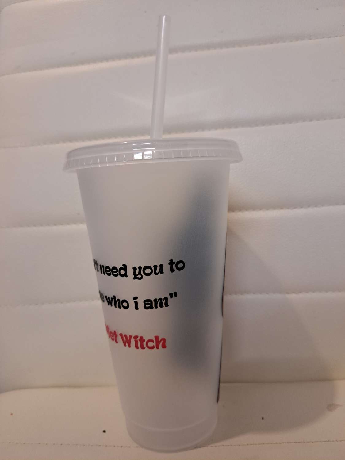 Scarlet witch cold cup with lid and straw Scarlet witch cold cup with lid and straw