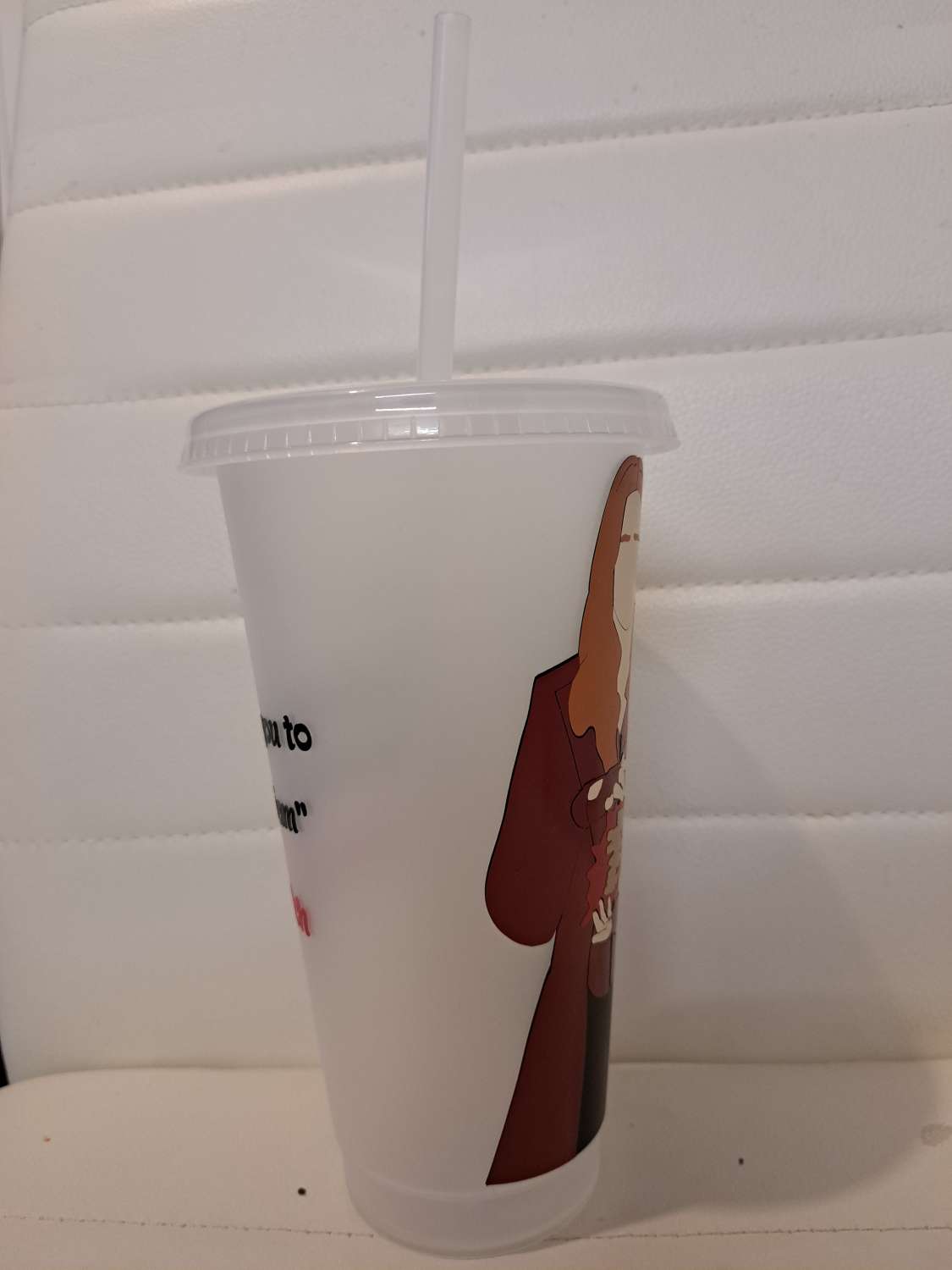 Scarlet witch cold cup with lid and straw Scarlet witch cold cup with lid and straw