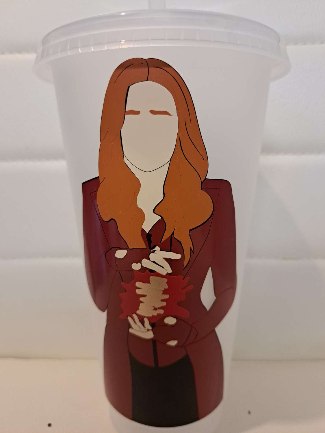 Scarlet witch cold cup with lid and straw Scarlet witch cold cup with lid and straw