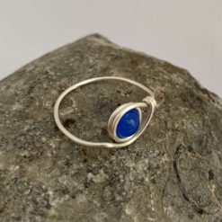 Sapphire Minimalist Ring 3